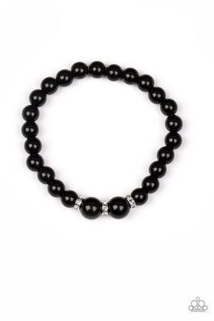 Paparazzi Accessories - Royal Romance - Black Necklace and Bracelet Set