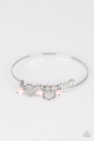Paparazzi Accessories - Truly True Love - Pink & Silver Bracelet