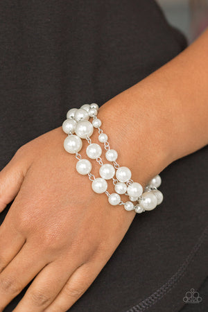 Paparazzi - Until The End Of TIMELESS - White Bracelet