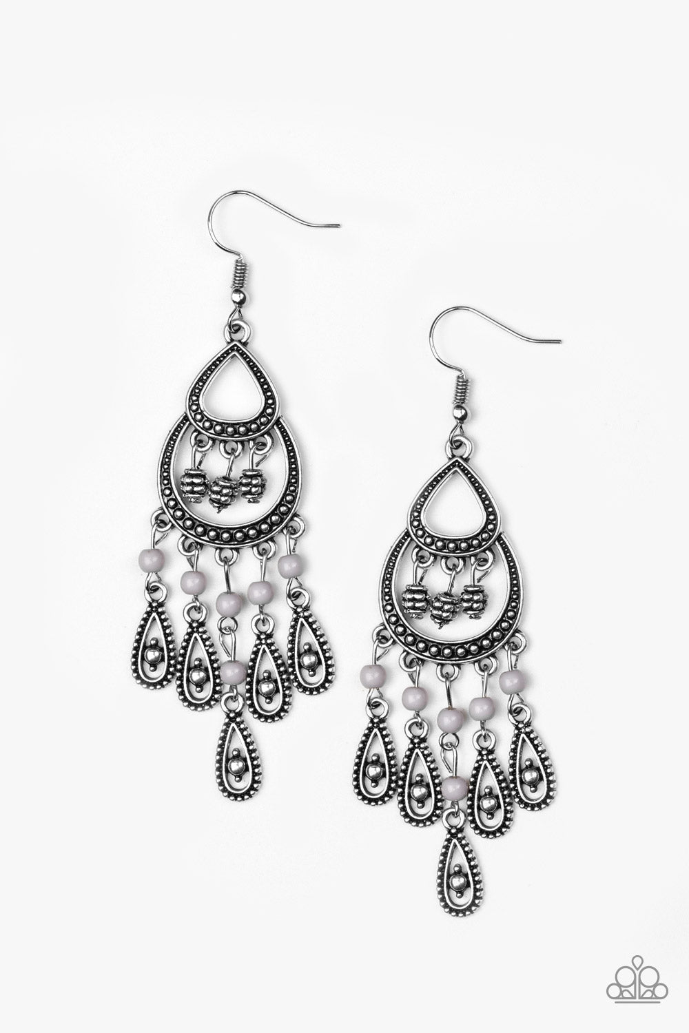 Paparazzi - Eastern Excursion - Silver Earrings