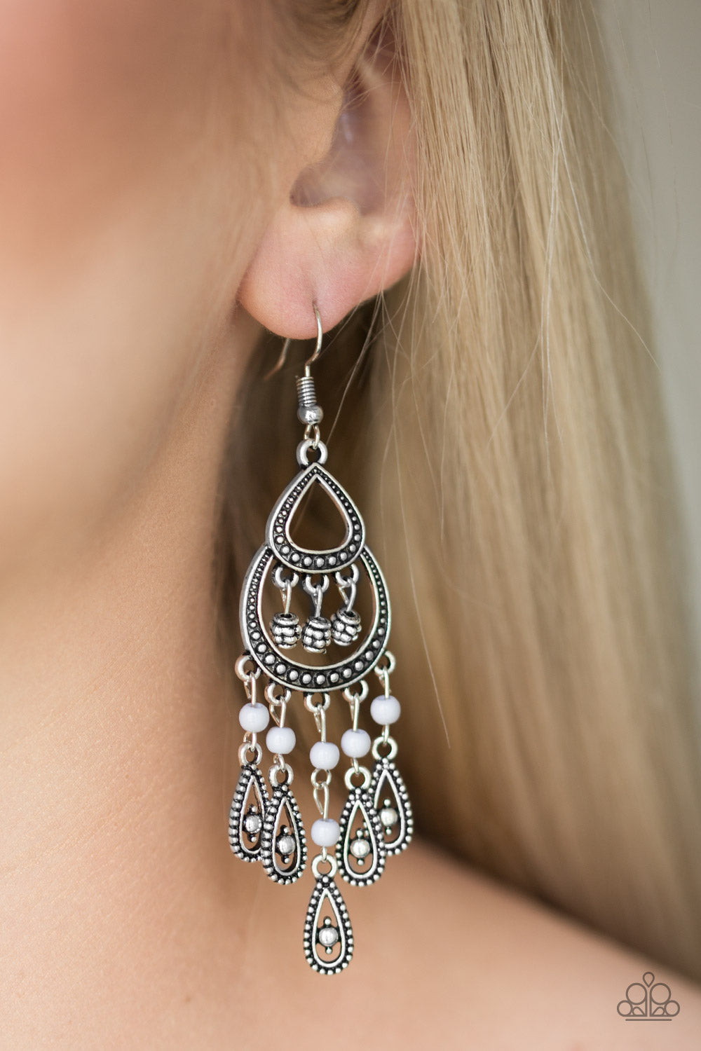 Paparazzi - Eastern Excursion - Silver Earrings