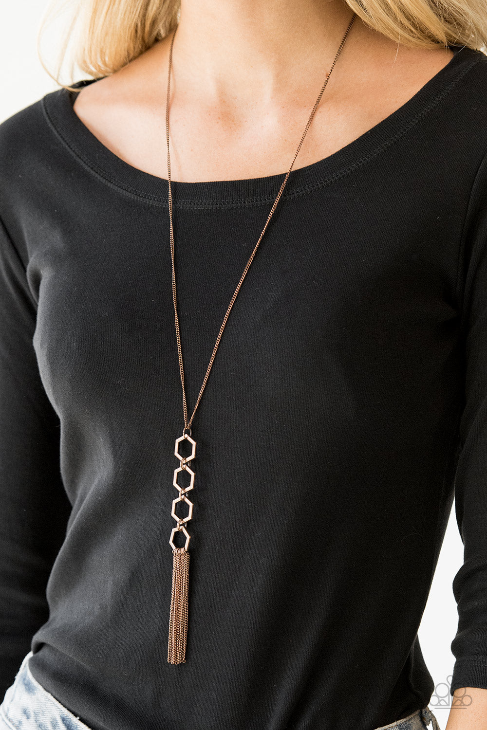 Paparazzi - Ready, Set, GEO! - Copper Necklace