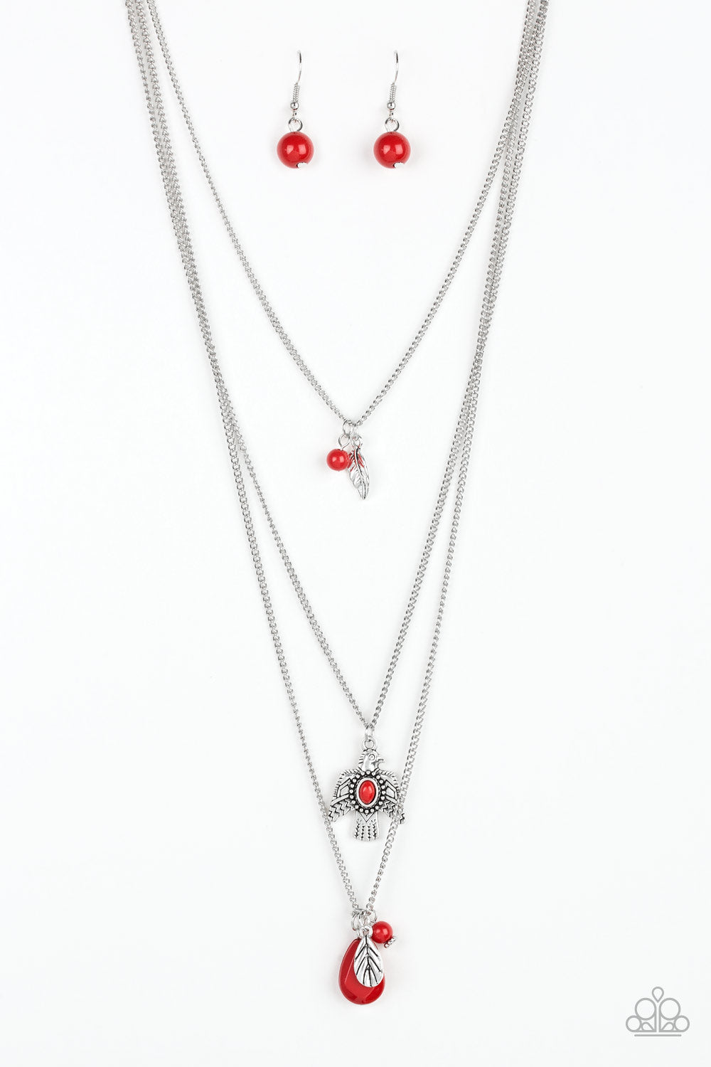 Paparazzi Accessories - Lady of the POWERHOUSE - Red Necklace | Alies Bling  Bar