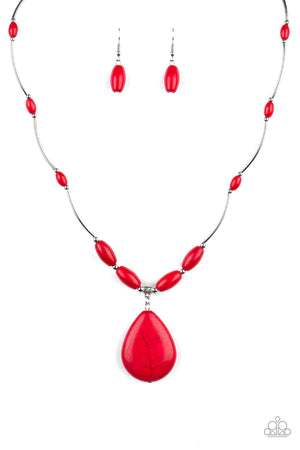 Paparazzi - Explore the Elements - Red Necklace