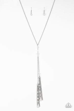Paparazzi - Timeless Tassels - Silver Necklace