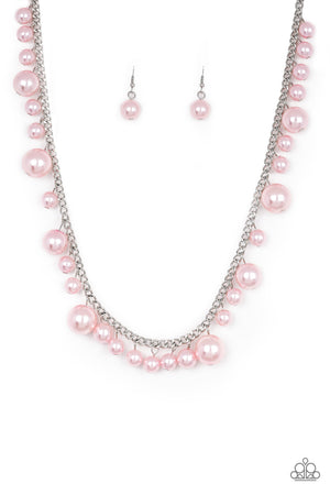 Paparazzi Accessories - Theres Always Room At The Top - Pink & Silver Necklace