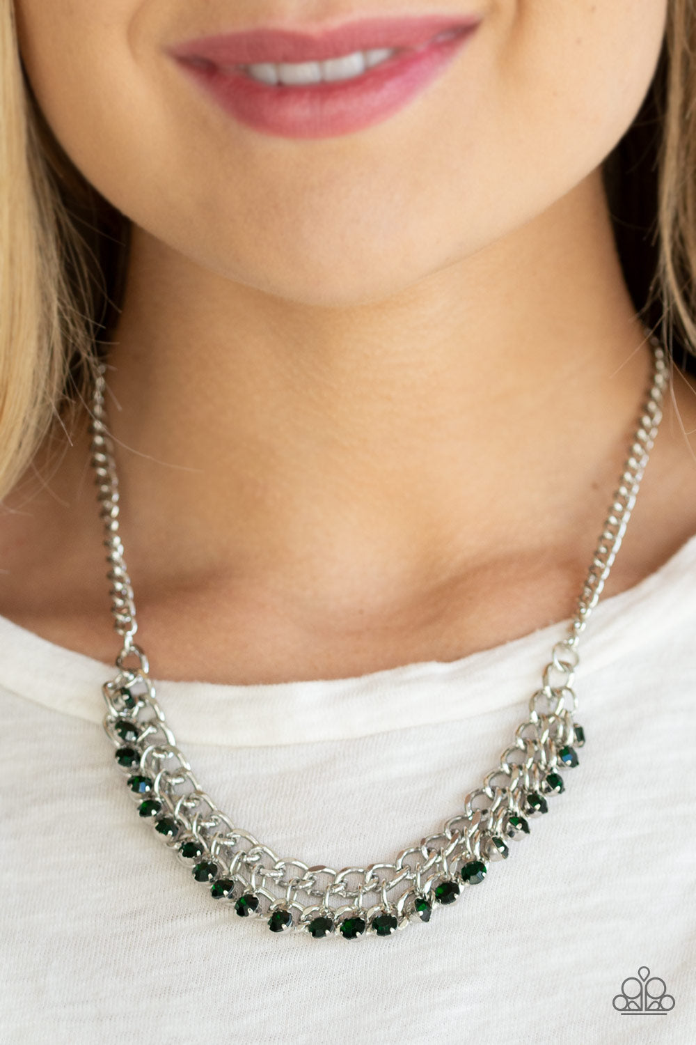 Paparazzi - Glow and Grind - Green Necklace