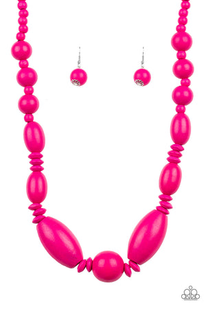 Paparazzi - Summer Breezin - Pink Necklace