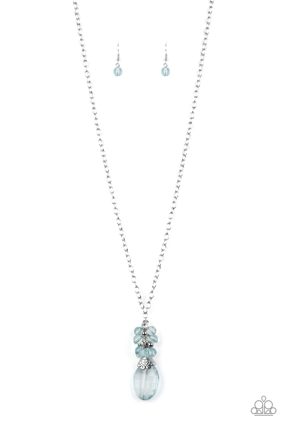 Paparazzi - Crystal Cascade - Blue Necklace