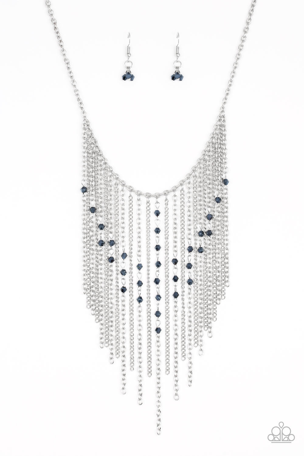 Paparazzi - First Class Fringe - Blue Necklace