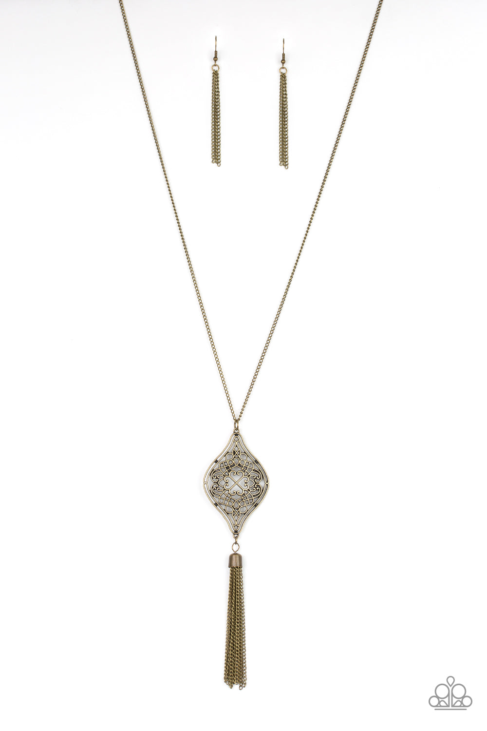 Paparazzi - Totally Worth the TASSEL - Brass Necklace