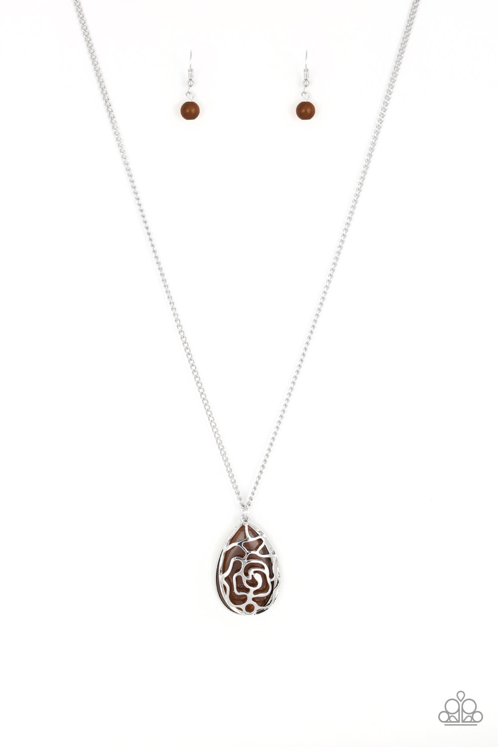 Paparazzi - Gleaming Gardens - Brown Necklace