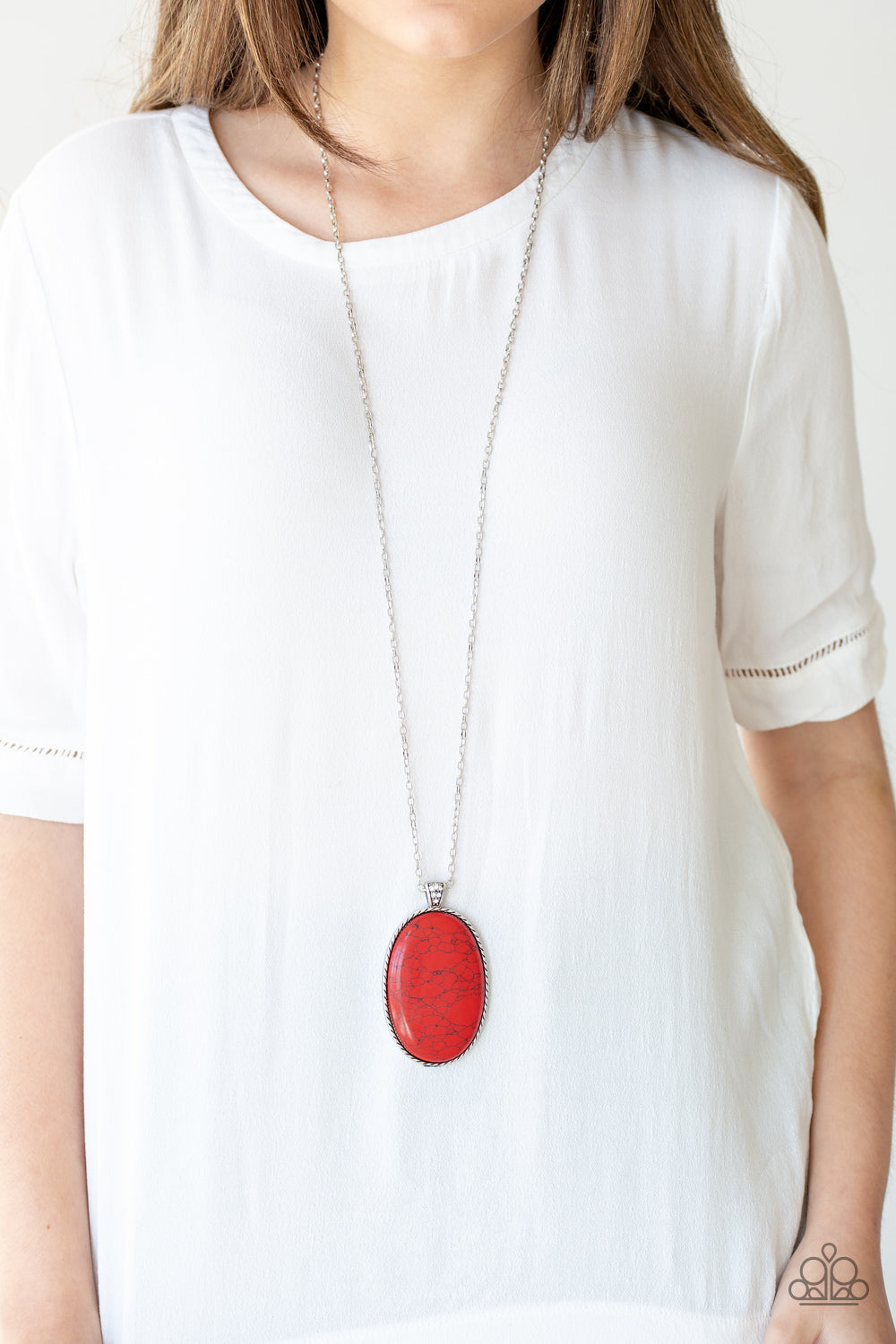 Paparazzi - Stone Stampede - Red Necklace