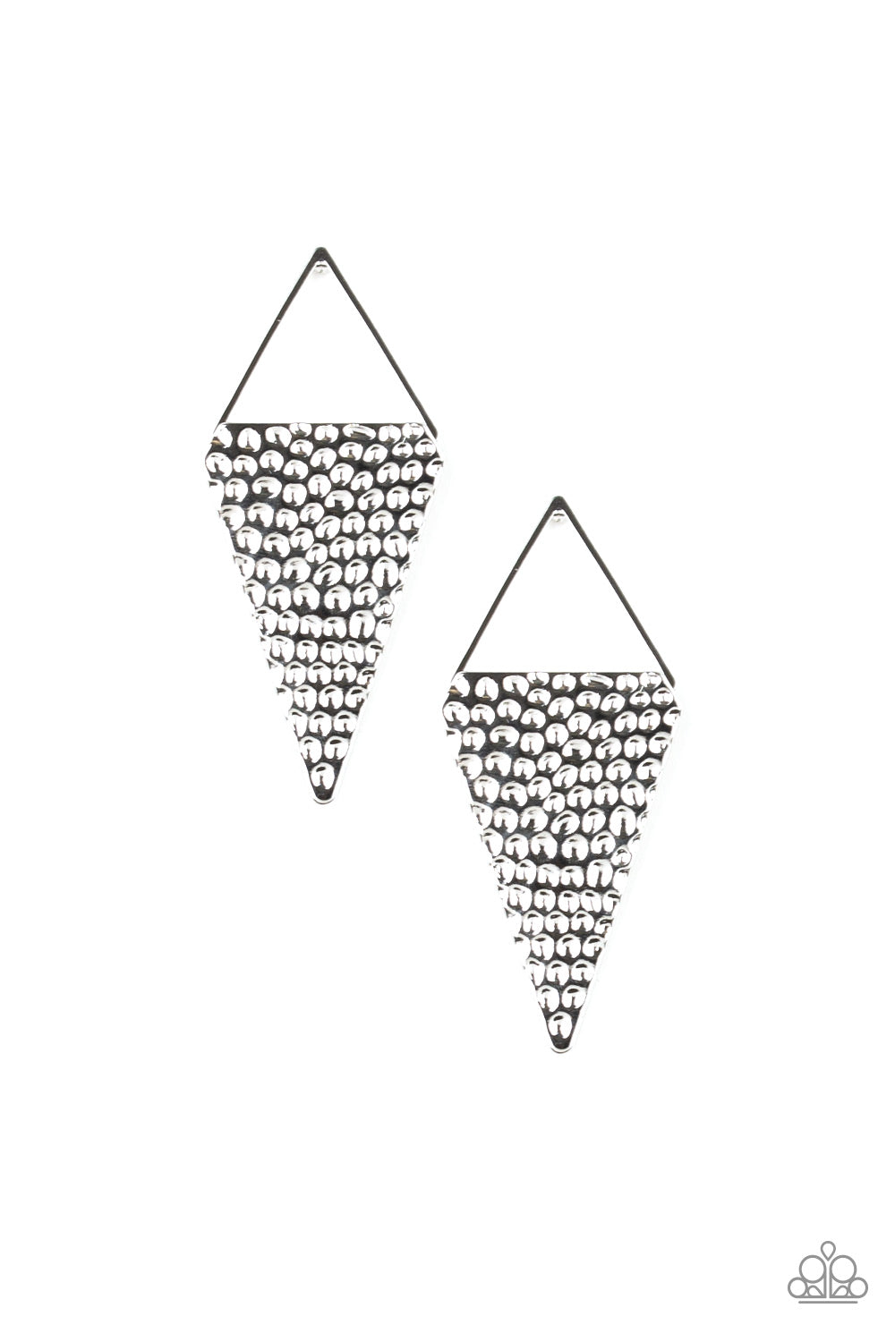 Paparazzi - Have A Bite - Silver Earrings