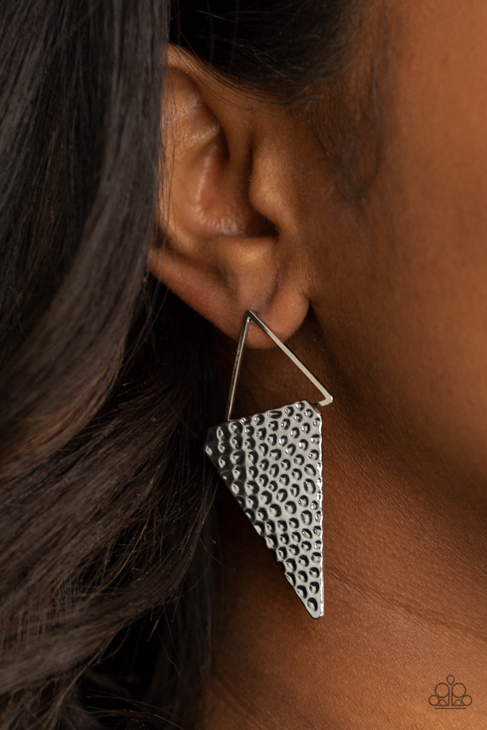 Paparazzi - Have A Bite - Silver Earrings