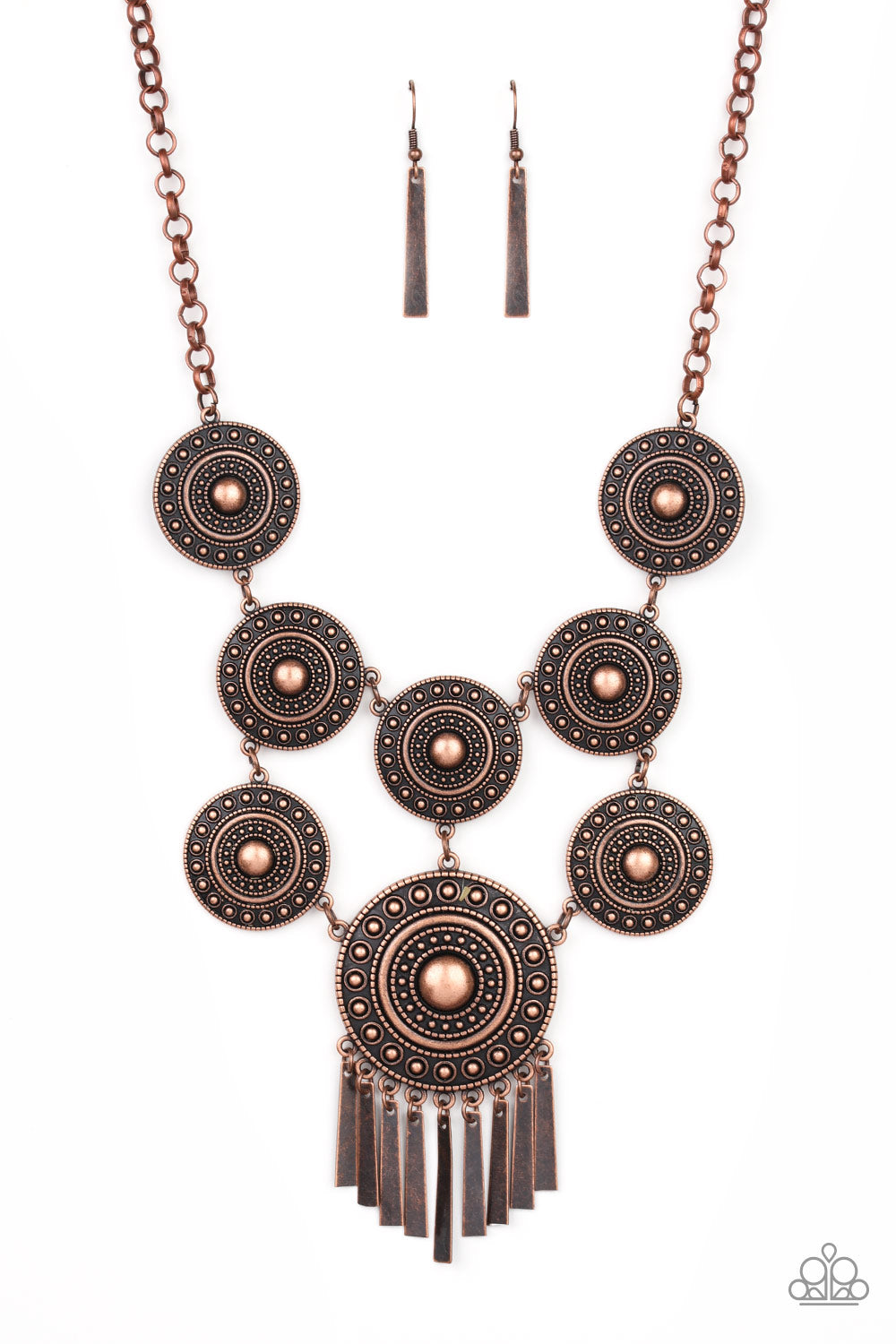 Paparazzi - Modern Medalist - Copper Necklace