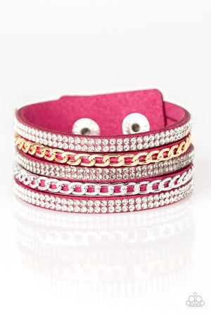 Paparazzi - Fashion Fiend - Pink Bracelet