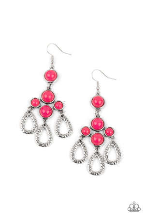 Paparazzi - Mediterranean Magic - Pink Earrings