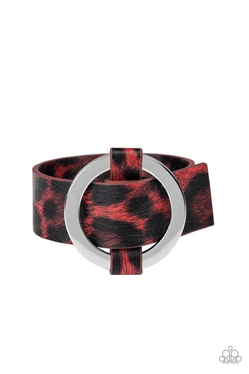 Paparazzi - Jungle Cat Couture - Red Bracelet