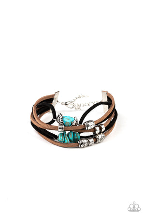 Paparazzi - Rocky Mountain Rebel - Blue Bracelet