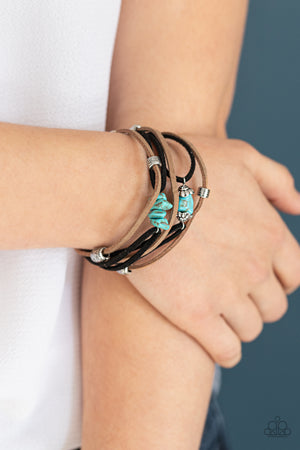 Paparazzi - Rocky Mountain Rebel - Blue Bracelet