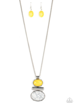 Paparazzi - Finding Balance - Yellow Necklace