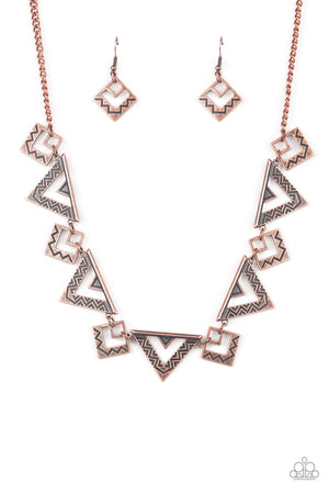 Paparazzi - Giza Goals - Copper Necklace