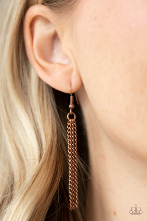 Paparazzi - Fanned Out Fashion - Copper Necklace