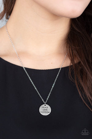 Paparazzi - Freedom Isnt Free - Silver Necklace