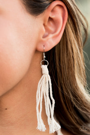 Paparazzi - Macrame Mantra - White Necklace