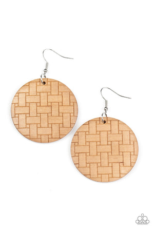 Paparazzi - Natural Novelty - Brown Earrings