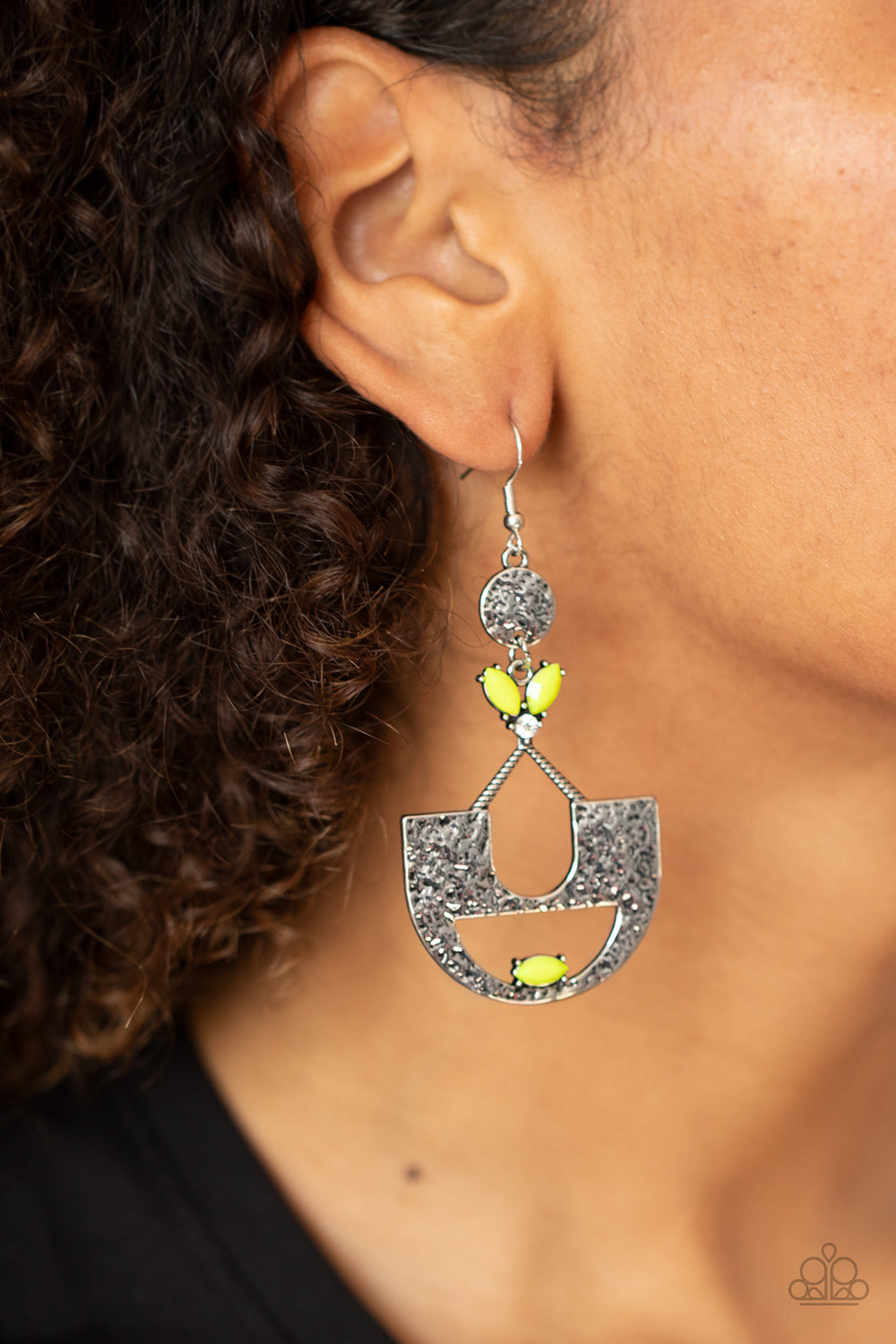 Paparazzi - Modern Day Mecca - Yellow Earrings