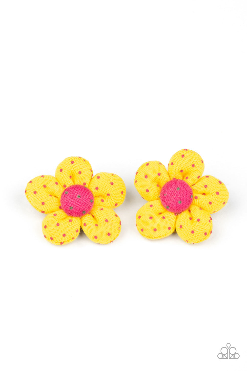 Paparazzi - Polka Dotted Delight - Yellow Hair Clip