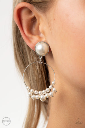 Paparazzi - Seize Your Moment - White Earrings