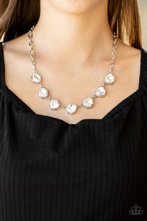 Paparazzi - Star Quality Sparkle - White Necklace