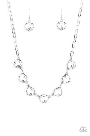 Paparazzi - Star Quality Sparkle - White Necklace