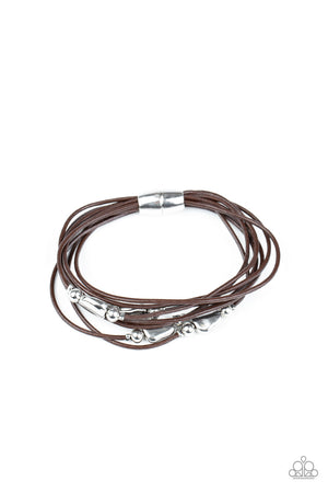 Paparazzi - Raw Edge - Brown Bracelet