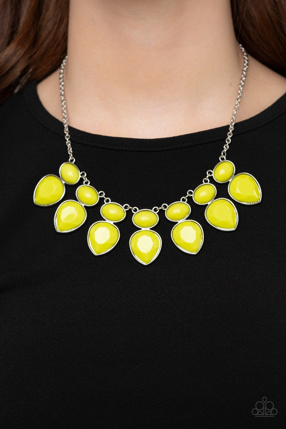 Paparazzi - Modern Masquerade - Yellow Necklace