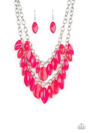 Paparazzi - Palm Beach Beauty - Pink Necklace