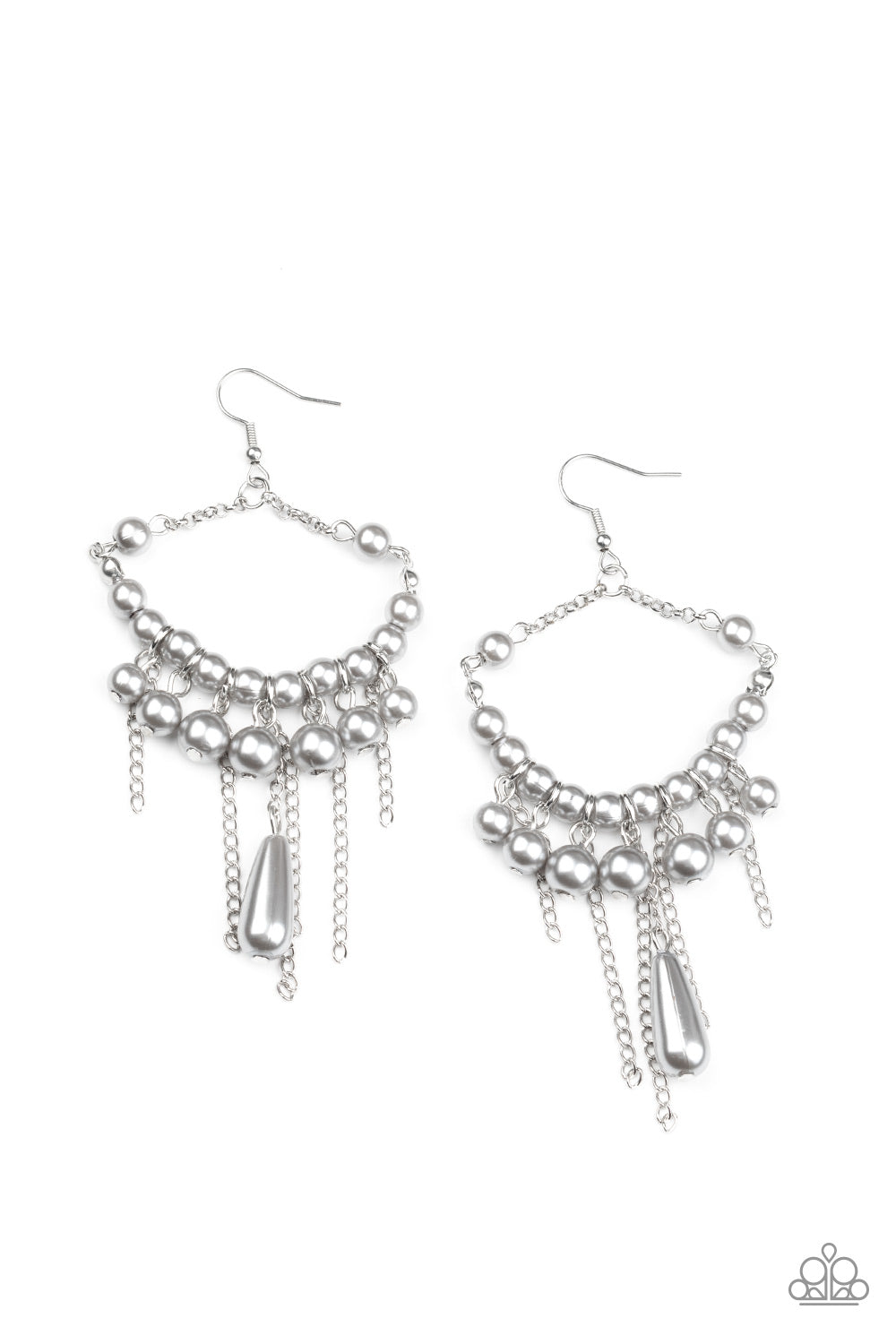 Paparazzi - Party Planner Posh - Silver Earrings