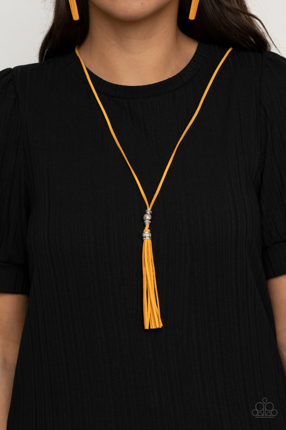 Paparazzi - Hold My Tassel - Yellow Necklace