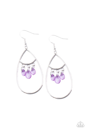 Paparazzi - Shimmer Advisory - Purple Earrings