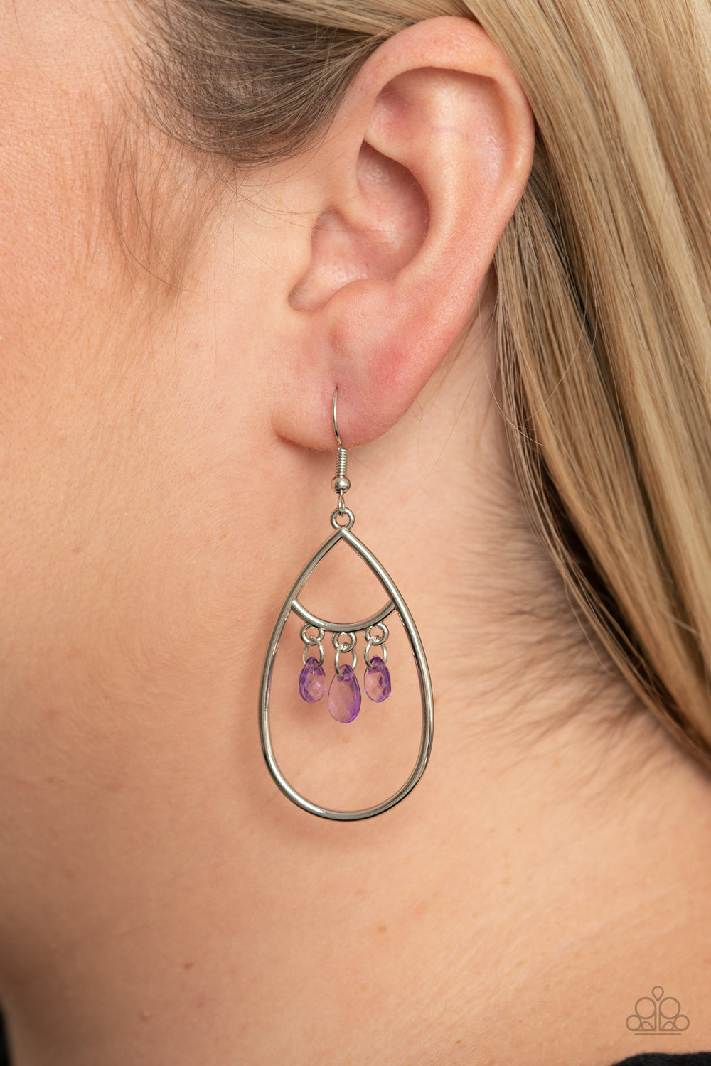 Paparazzi - Shimmer Advisory - Purple Earrings