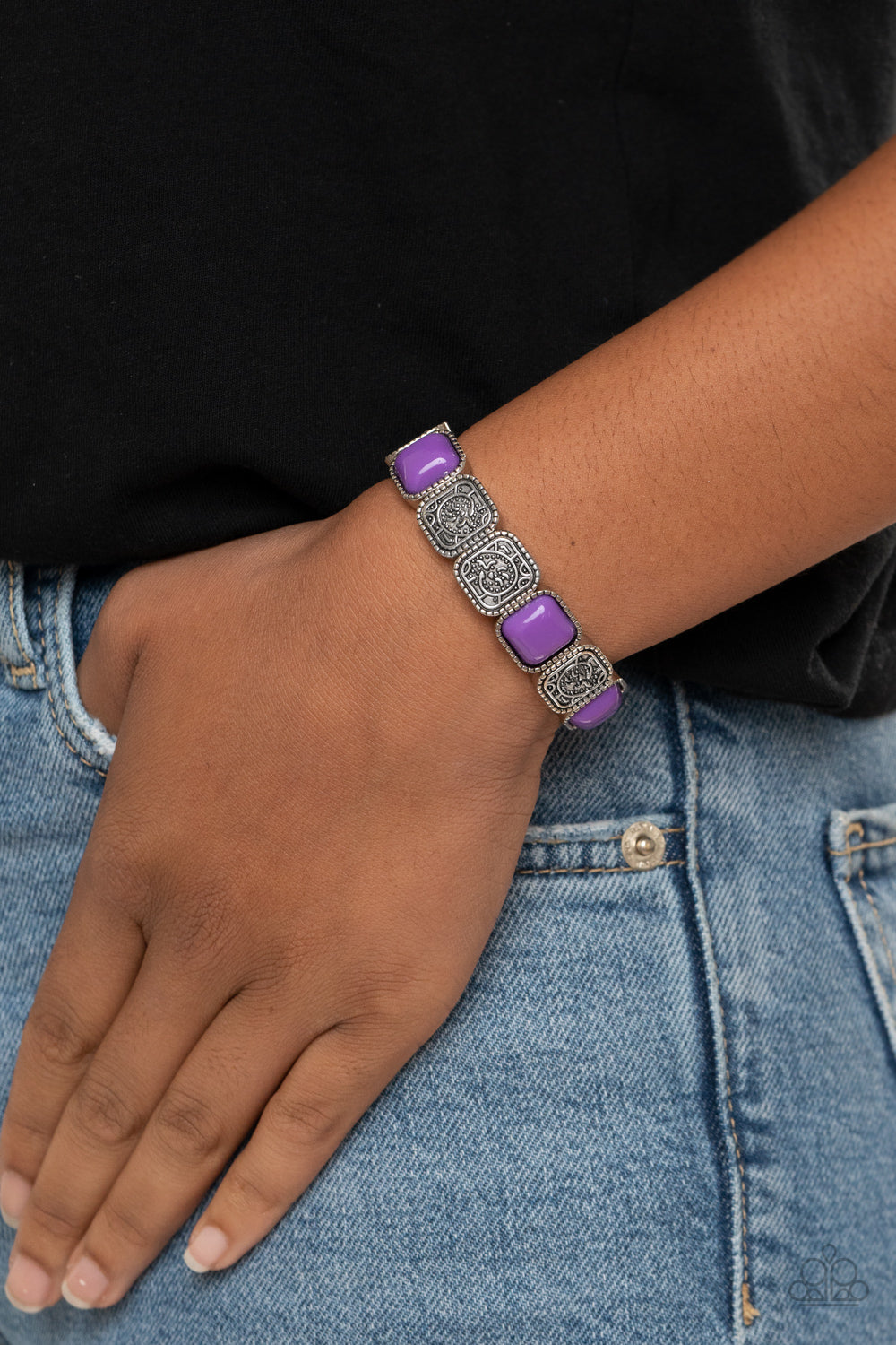 Paparazzi - Trendy Tease - Purple Bracelet