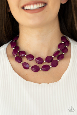 Paparazzi - Two-Story Stunner - Purple Necklace