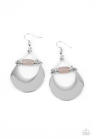 Paparazzi - Mystical Moonbeams - Silver Earrings