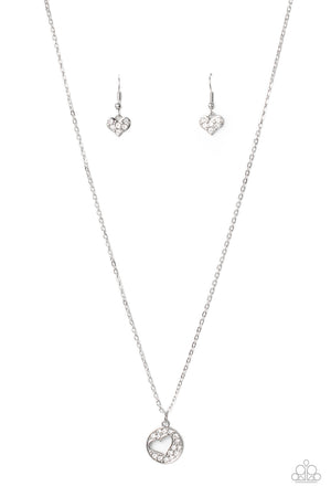Paparazzi - Bare Your Heart - White Necklace