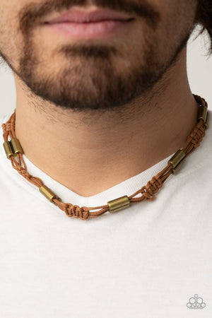Paparazzi - Offshore Drifter - Brown Necklace