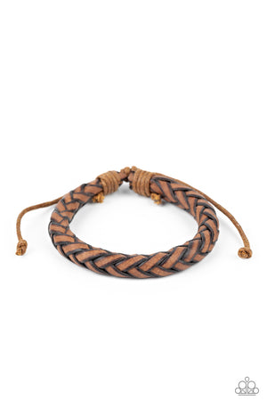 Paparazzi - Homespun Comfort - Brown Bracelet