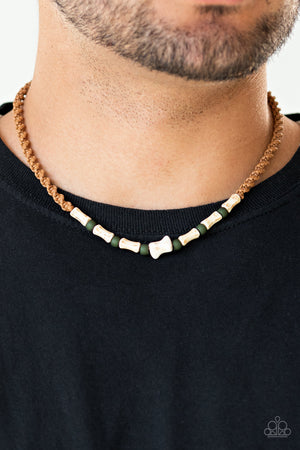 Paparazzi - Beach Shark - Green Necklace